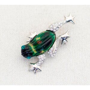 Vintage Mid-century Frog Brooch - A13
